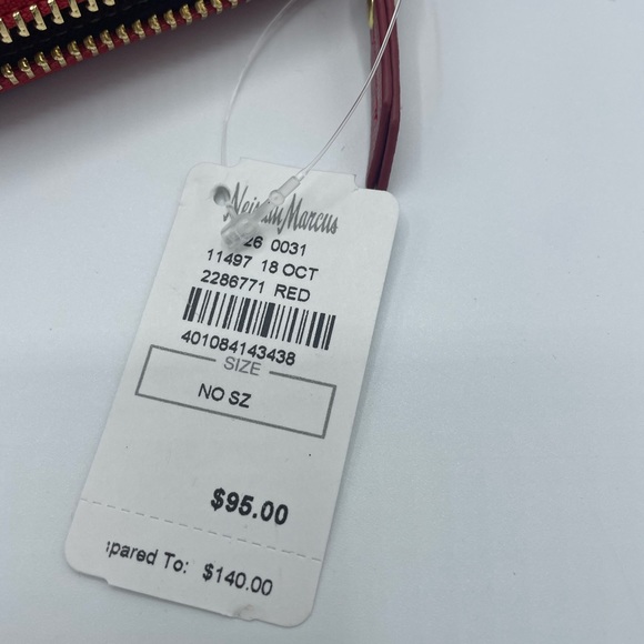 Neiman Marcus Red Zipper Wallet NWT - Picture 3 of 11